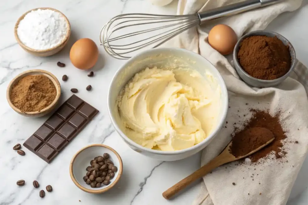 Baking ingredients for chocolate wafers