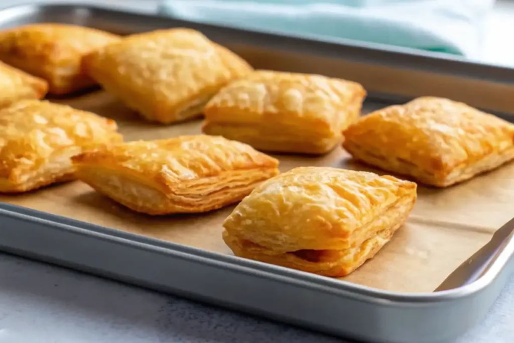 Puff pastries on a tray